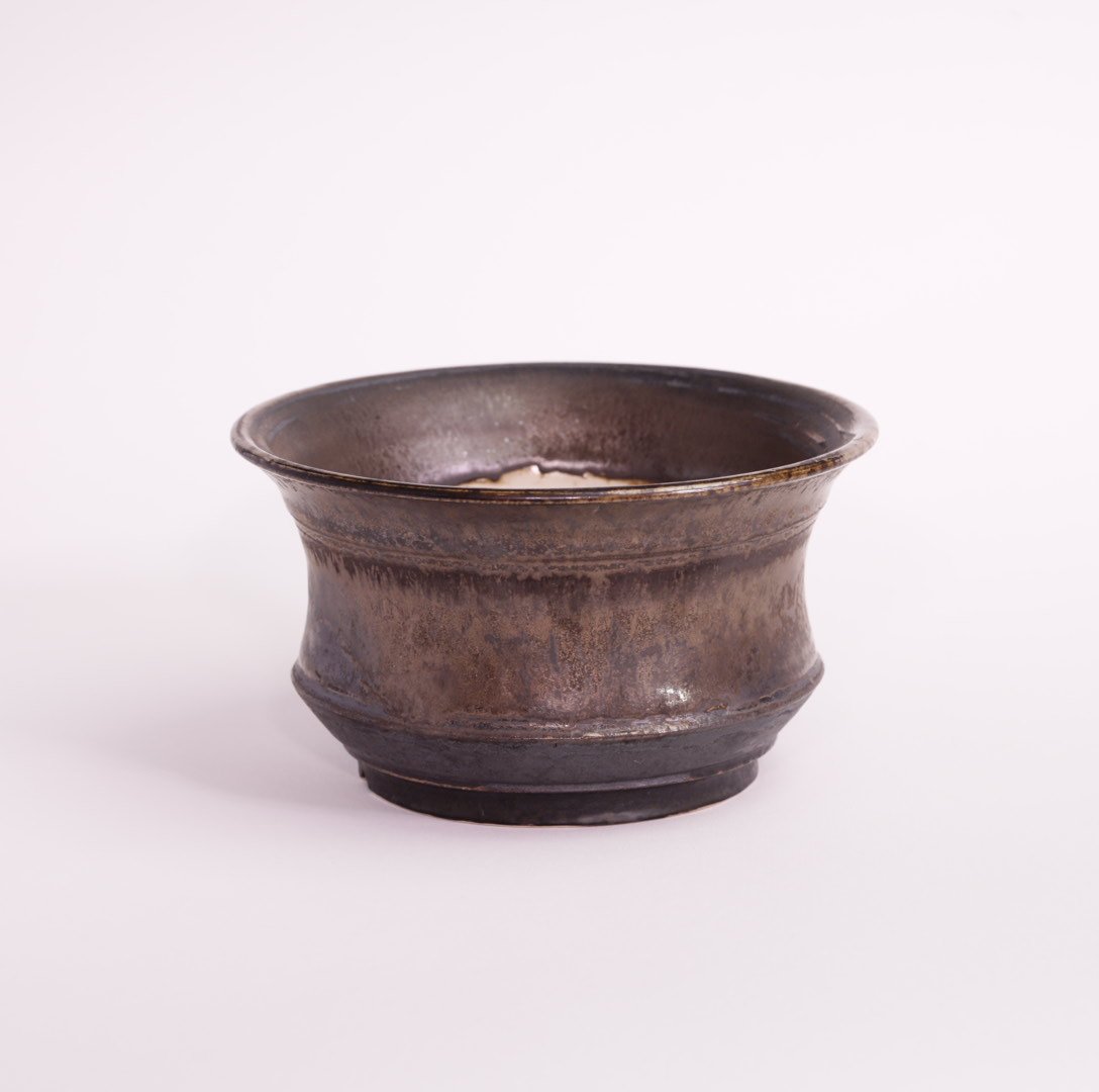 オリジナル陶器鉢 “くびれ” 金彩 Sサイズ | Agave & Caudex Port Eden