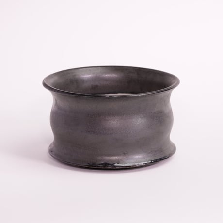 オリジナル陶器鉢 “ゆらぎ” ブラック Sサイズ