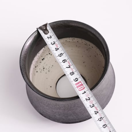 オリジナル陶器鉢 “つぼみ”  ブラック Mサイズ