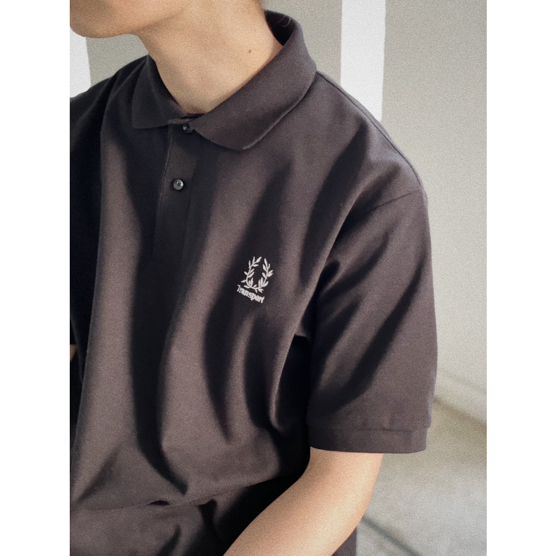 transport　月桂樹POLO SHIRT black Transport 月桂樹POLO SHIRT | tokishirazu