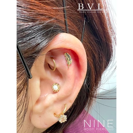 Feather (YG / Size - 10mm - Left)