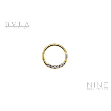 Blaze 5 - Fixed Ring (YG / Cubic Zirconia)