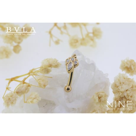 Marquise Sarai Navel (YG / Diamond, Ball 3/32")
