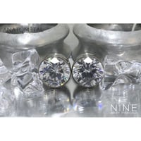 Single Stone Eyelet (1/2" (12.7mm) / Titanium / Cubic Zirconia - Double Flare)