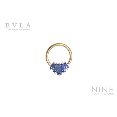 Oceane 5 - Seam Ring (YG / London Blue Topaz)