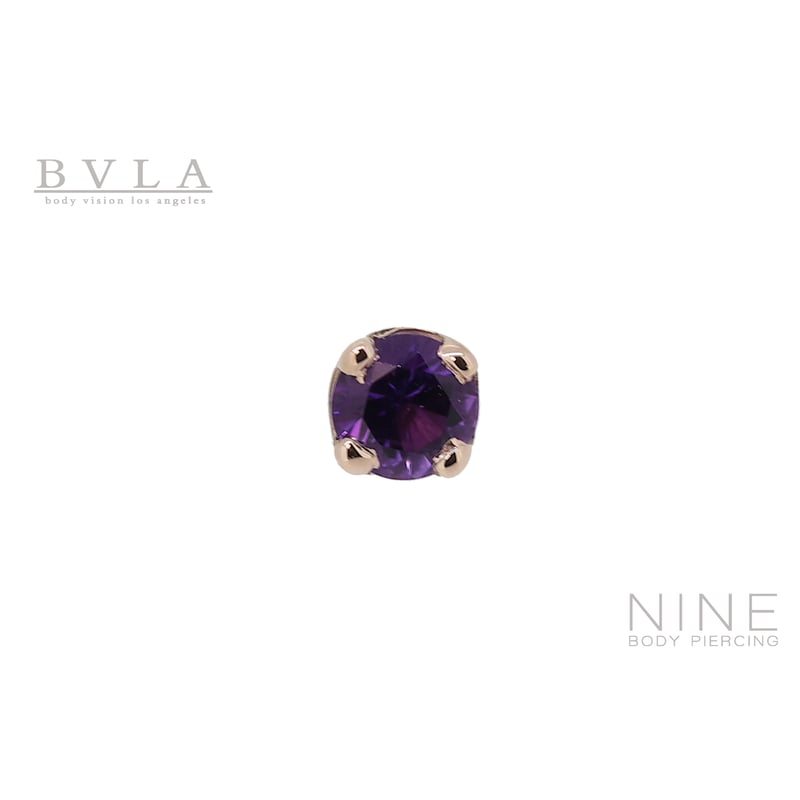Four Prong (RG/Amethyst) | NINE BODY PIERCING