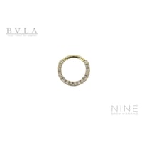 Mandalay - Hinged Ring (YG / Diamond & Ice Blue Diamond)