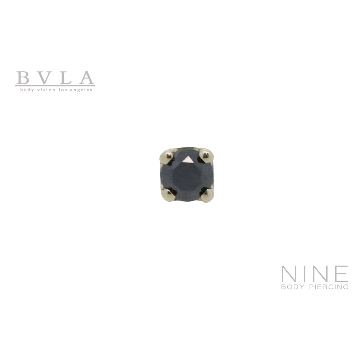 Four Prong (YG / Black Diamond) | NINE BODY PIE