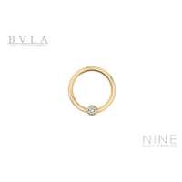 Round Bezel Ring - Captive Ring (YG / Diamond)