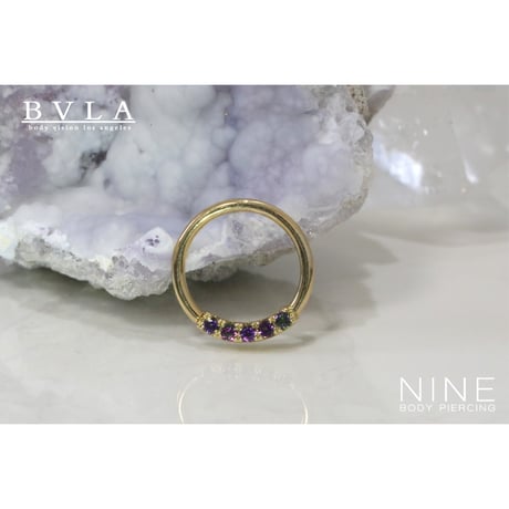 Blaze 5 - Fixed Ring (YG / Mystic Topaz)