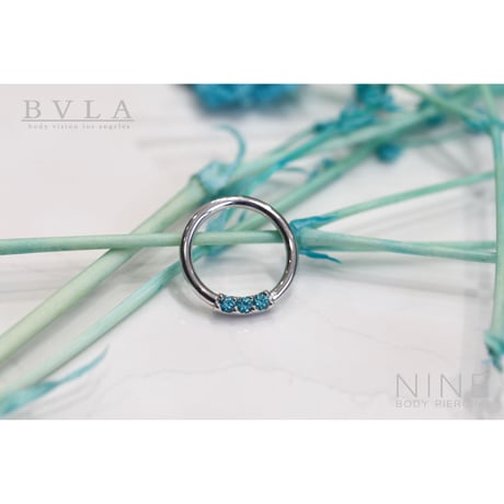 Blaze 3 - Fixed Ring (WG / Mint Cubic Zirconia)