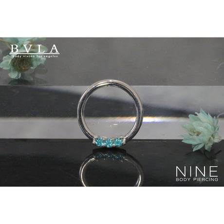 Blaze 3 - Fixed Ring (WG / Mint Cubic Zirconia)