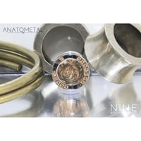 Princess Eyelet Nouveau Insert (Surgical Stainless, Bronze / Amber Yellow, Black & Brown Zirconia)