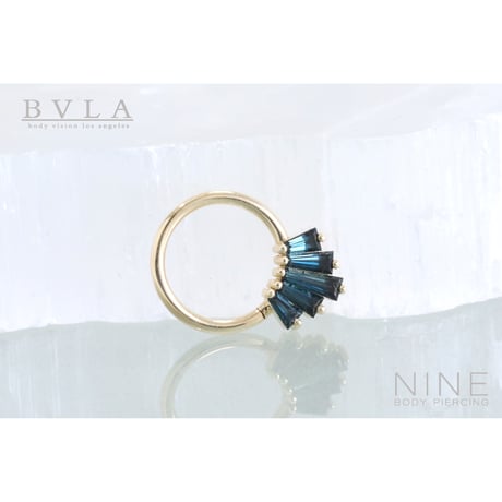 Oceane 5 - Seam Ring (YG / London Blue Topaz)