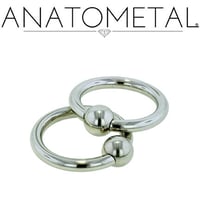 Captive Bead Ring (18Ga / Surgical Stainless with Titanium Ball)