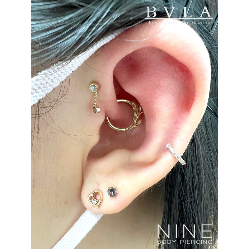 【ゆえ】BVLA Amity アミティ (2セット) Amity - Seam Ring (YG/Curved to the Left) | NIN