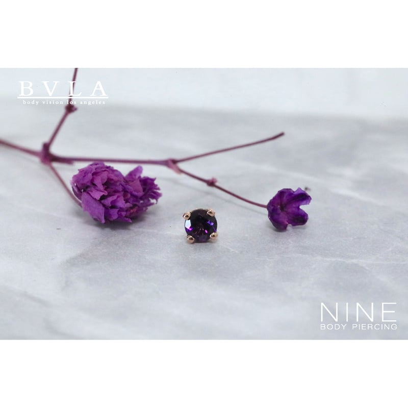 Four Prong (RG / Amethyst) | NINE BODY PIERCING