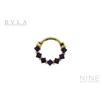 Tiffany - Hinge Ring (YG / Amethyst)