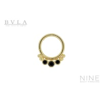 Barra - Seam Ring (YG / Black Cubic Zirconia)