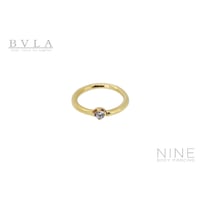 Fixed Ring Prong Set (YG / Diamond - Conch / Helix)