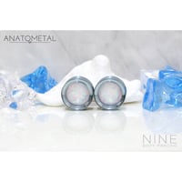 Floating Eyelets (Titanium / White Opal)