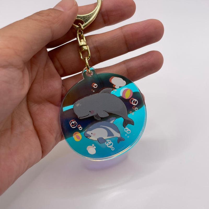 あにまるしゃぼん玉キーホルダー（コビレゴンドウ＆カマイルカ
