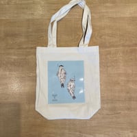 【マリンワールド×minaco sakamoto】クリアポケット付きトートバッグ