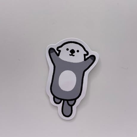 【マリンワールド×うさぎメン】ステッカー（ジャンプ）