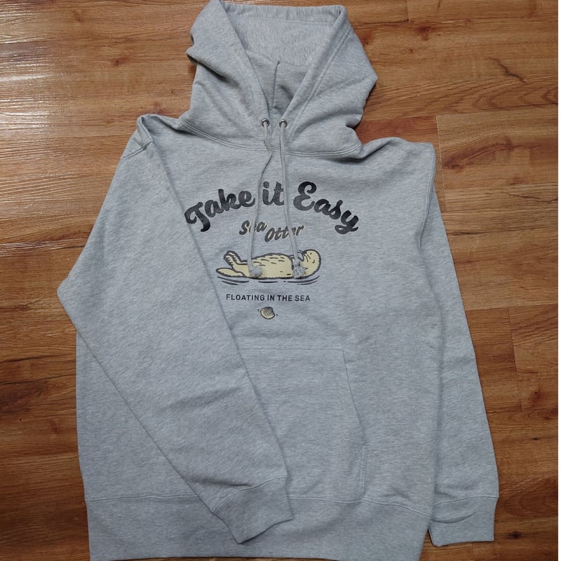 プルオーバーパーカー（ラッコ Take it Easy）- ミックスグレー | すいそう