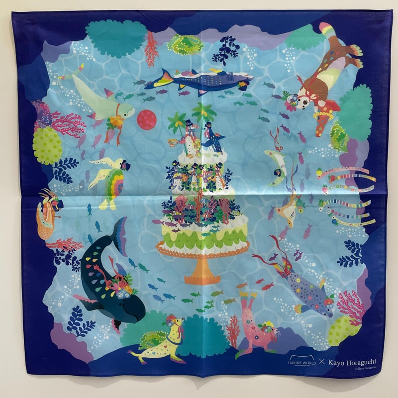 マリンワールド×Kayo Horaguchi】大判ハンカチ | すいそう