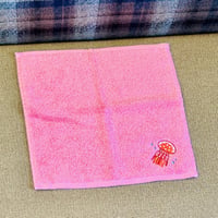 オーガニックコットン刺繍ミニタオル（タコクラゲ）
