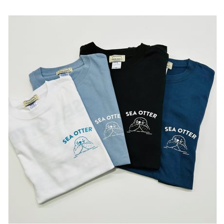 Tシャツ（4コマラッコ）- アシッドブルー