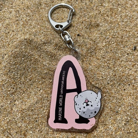 イニシャルアクリルキーホルダー