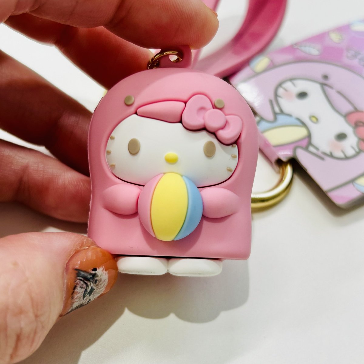 ハローキティ　マリン　マスコットキーホルダー ぬいぐるみキーホルダー（シャーベットマリン ハローキティ