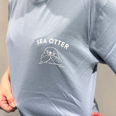 Tシャツ（4コマラッコ）- アシッドブルー