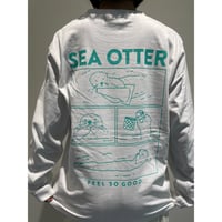 ロングTシャツ（4コマラッコ）- ホワイト