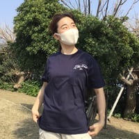ポケット付Tシャツ（ラッコ）- ネイビー