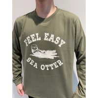 ロングTシャツ（ラッコ FEEL EASY）- ライトオリーブ