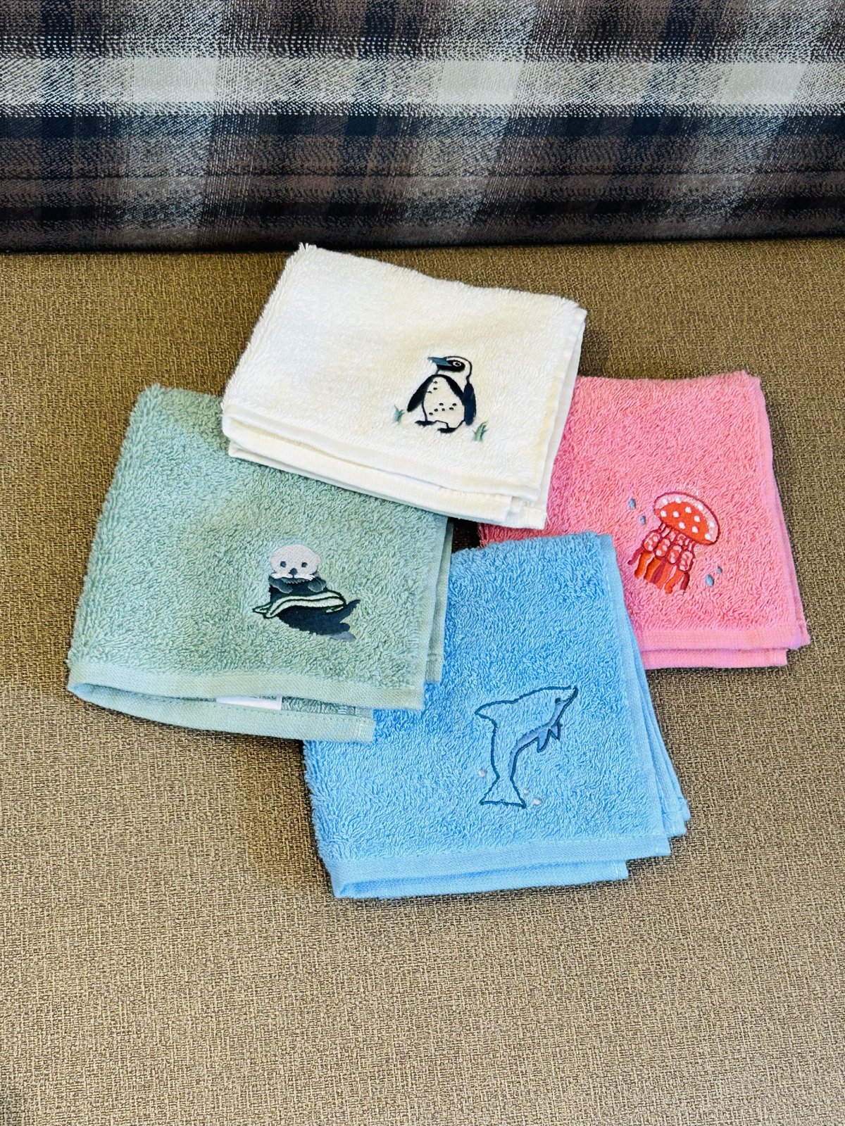 オーガニックコットン刺繍ミニタオル（ラッコ） | すいそう