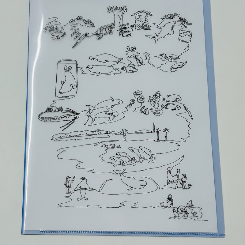 マリンワールド×minaco sakamoto】2Pクリアファイル（集合） | すいそう