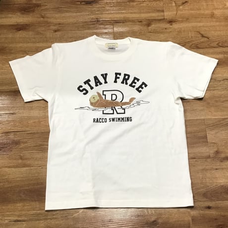 Tシャツ（ラッコ STAY FREE）- バニラ