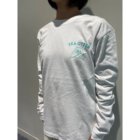 ロングTシャツ（4コマラッコ）- ホワイト