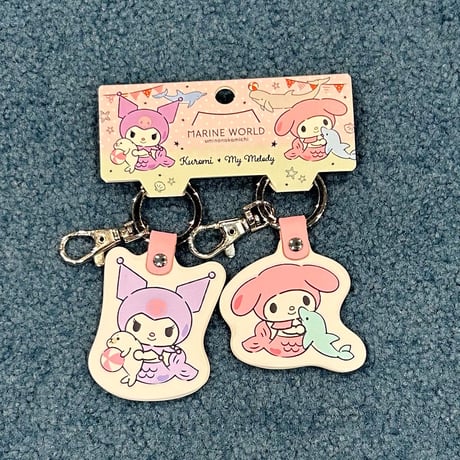 【マリンワールド×マイメロディ クロミ】PUレザーペアキーホルダー
