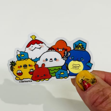 【マリンワールド×せり のりか】ステッカー