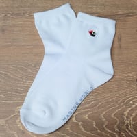 刺繍ソックス（ラッコ）- 白