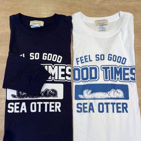ロングTシャツ（ラッコ GOOD TIMES）- ホワイト