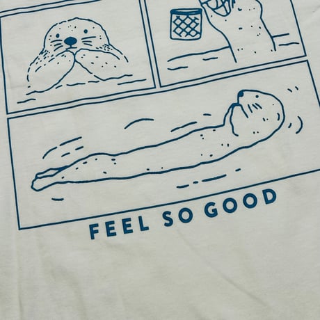 Tシャツ（4コマラッコ）- ホワイト
