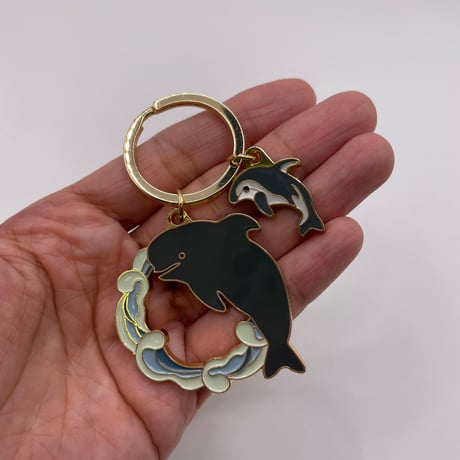 2連メタルキーホルダー（コビレゴンドウ＆カマイルカ）