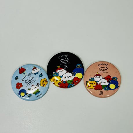 【マリンワールド×せり のりか】缶バッジ➀（ブルー）