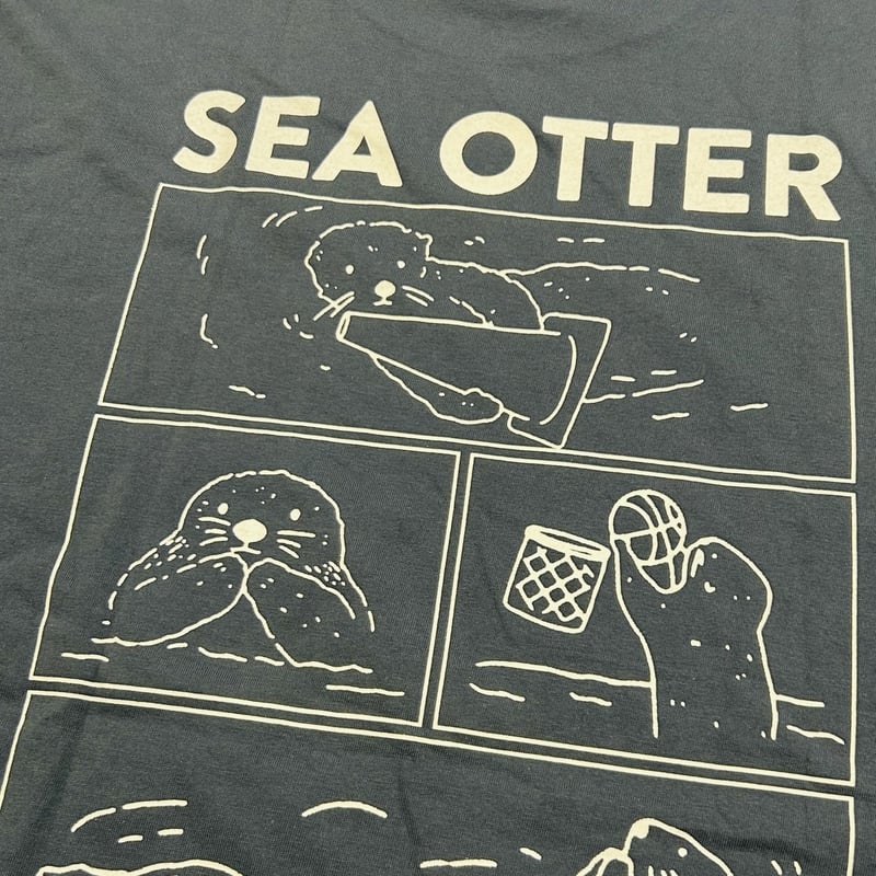 Tシャツ（4コマラッコ）- ヘイジーネイビー | すいそう